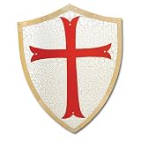 Medieval Knights Crusader Shield Armor with Red Cross
