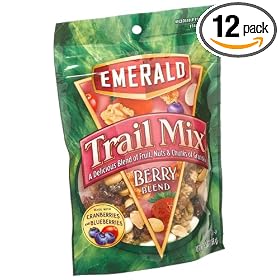 Emerald Nuts Berry Blend Premium Trail Mix, 5.5-Ounce Pouches (Pack of 12)