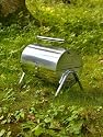 LA HACIENDA PORTABLE STAINLESS STEEL BARREL BBQ 5055025585136