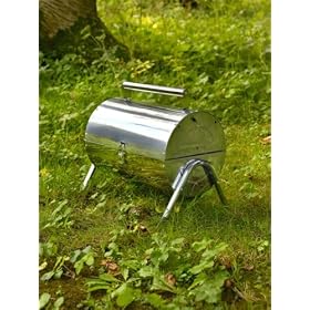 LA HACIENDA PORTABLE STAINLESS STEEL BARREL BBQ 5055025585136