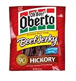 Oh Boy! Oberto Hickory Natural Style Beef Jerky, 3.5-Ounce Bags (Pack of 6)