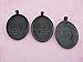 10 CleverDelights Oval Pendant Trays - Dark Black Color - 30 x 40 mm - Pendant Blanks Cameo Bezel Cabochon Settings - 30x40mm