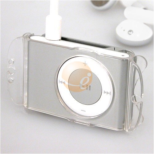 Clip-on Crystal Case w/ Headset Wrap for Apple 2nd Generation (2g) iPod Shuffle - 8 Color Options (Clear)