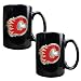 Calgary Flames NHL 2pc Black Ceramic Mug Set - Primary Logo by Great American Products