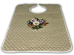 Adult Bib - Quilted Bib With Decorative Design