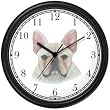 French Bulldog JP Dog Wall Clock by WatchBuddy Timepieces (Black Frame)
