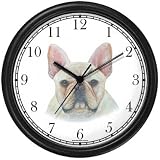 French Bulldog JP Dog Wall Clock by WatchBuddy Timepieces (Hunter Green Frame)