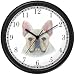 French Bulldog JP Dog Wall Clock by WatchBuddy Timepieces (Hunter Green Frame)