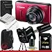 Canon PowerShot SX260 HS Digital Camera (Red) 32GB Package 3
