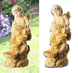 Large Solar Twin Boy Solar Statue Light