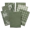 Egyptian Cotton 7-pc. Kitchen Towel Set - Fern Green