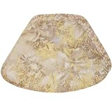 Tan/Yellow Leaf Print Wedge-Shaped Placemat for Round Tables