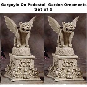 Gargoyle Garden Sculpture Set of 2