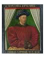 Portrait of Charles VII, King of France, circa 1445-50 Art Styles Giclee Poster Print by Jean Fouquet, 18x24