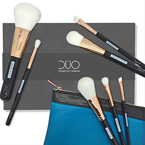 Makeup Brush Set with Case By Düo - Premium Makeup Brush Set