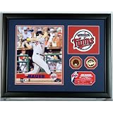 Joe Mauer Minnesota Twins Patch Photo Mint with Authenticated Dirt Coin