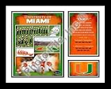 Miami Hurricanes NCAA Framed 8x10 Photograph University of Miami Milestone Collage