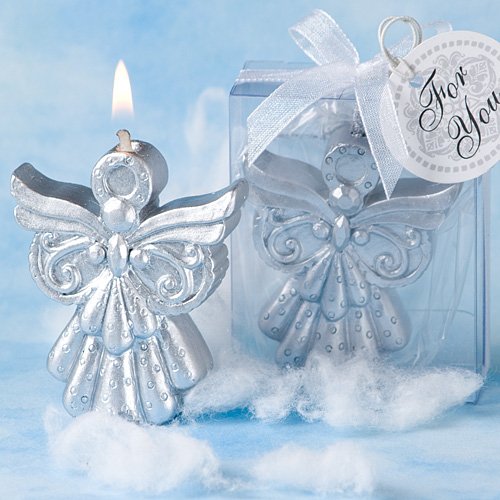 Silver Angel Candle Favors