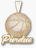 Purdue Boilermakers Purdue Basketball Pendant - 14KT Gold Jewelry