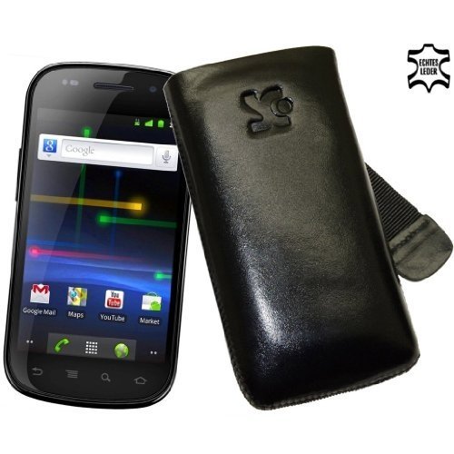 Suncase Ledertasche f&uuml;r Samsung Nexus S i9023 schwarz Preisvergleich