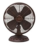 Hunter Fans 93001 12" Bamboo Garden Traditional Outdoor Cocoa Table Fan