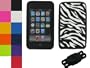 Assorted Colors - Zebra Design Silicone Skin Case Cover with Screen Protector for Apple iPod Touch 3 and 2 MP3 Players (iPod Touch NOT included)
