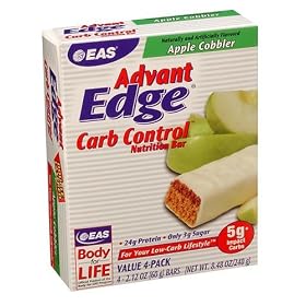 EAS AdvantEdge Carb Control Bar, Apple Cobbler - 4 Bars