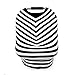 AmBaby Multi-Purpose Nursing Cover - Free Baby Teether Included (Black and White)