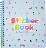 Sprout-size Original Sticker Book for Reusable Stickers - Reusable Sticker Album with Built-in Sticker Pocket