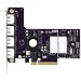 CalDigit FASTA-4e, 4 Port PCI Express SATA 3G Host Adapter Card, for Mac Pro, G5 and Windows Desktops