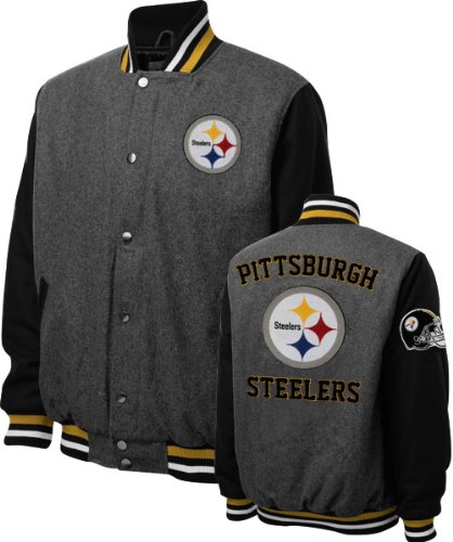 Pittsburgh Steelers Grey Wool Varsity Jacket