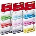 Oriiginalverpacktes Canon PGI-9 Set - Je eine originale PGI-9PBK, PGI-9C, PGI-9M, PGI-9Y, PGI-9MBK, PGI-9PC, PGI-PM, PGI-9R und PGI-9G