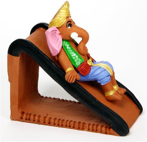 Terra-Cotta Ganesha Statue On A Slide
