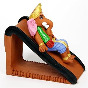Terra-cotta Ganesha Statue on a Slide