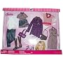 Barbie Fashion Fever Hilary Duff Designed Doll's Cloth Assortment Set (12+ Pieces) L3410 with 3 Tops, 1 Dress, 1 Coat, 1 Pants, 1 Mini Skirts, 2 Purses and 3 Pair of Shoes