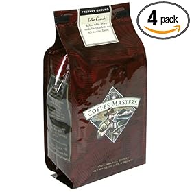 Coffee Masters Flavored Coffee, Tofee Crunch, Ground, 12-Ounce Bags (Pack of 4) by Coffee Masters
