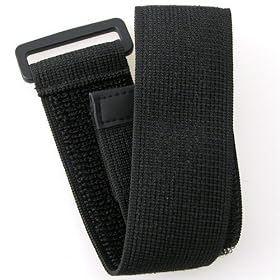 Eforcity Black Velcro Armband for all models of iPod / (including iPod video / iPod 4G/3G / iPod mini / iPod nano / iPod shuffle) with silicone or leather case with armband slots