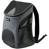 Becko Cat Dog Pet Carrier Mesh Pup Pack Soft-sided Outdoor Travel Backpack For Pet Up To 10 Pounds ---- Grey