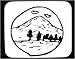 Decorated Mouse Pad with black and white, mountain, peak, trees, Mexico, hill, clouds