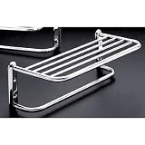 Taymor 24 inch Upgrade Hotel Towel Shelf with Bar, Exposed Screw Mount, Polished Chrome Finish