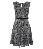 Pilot Belted Animal Print Swing Dress