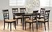 7pc Casual Dining Table & Chairs Set Contemporary Style Cappuccino Finish