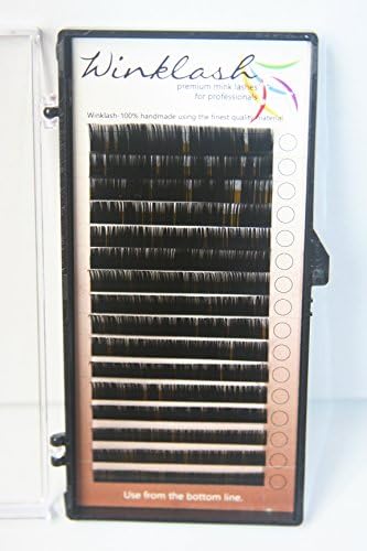 Premium Eyelash Extension Winklash Mink Mix Size A B C Curls 8-14mm .10/.15/.20 (Curl C .20 x 8-14mm) 16 rows in 1 tray
