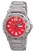 REACTOR Men's 52011 Gamma Never Dark Red Dial Titanium Bracelet Watch