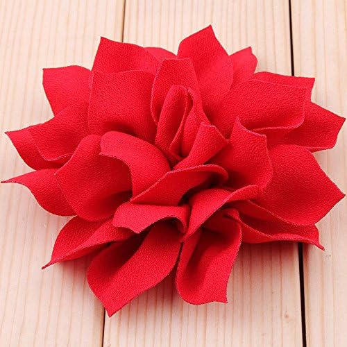 Pack of 10PCS Mixed Colors Flat-bottomed Beautiful DIY Handmade Decorative Cloth Flowers Quality Double Lotus Cloth Flowers for Hair Clips, Scrapbooking and More Decoration,Wedding Flowers(10Pcs)