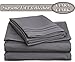 Clara Clark ® Supreme 1500 Collection 5pc Bed Sheet Set - Split King Size, Charcoal Stone Gray