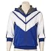 Men's Pokemon Go Trainer Figure Blue Hoodie Team Mystic Instinct Valor Costume Medium