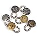 Cosmos ® 6 Pack of Antique Brass Metal No Sew Elastic Jeans Button Pant Extender Waist Adjust Extender