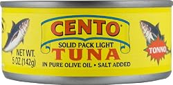Cento Solid Packed Tuna in Olive Oil, 5-Ounce Cans (Pack of 24)