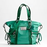 Coach Patent Leather Convertible Shoulder Bag Purse 13835 Spearmint